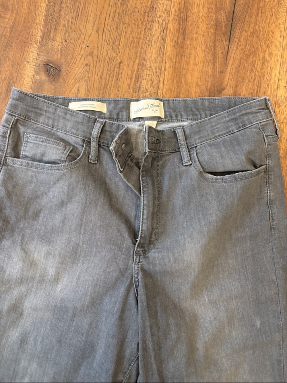 Womens High Rise skinny Gray Jeans